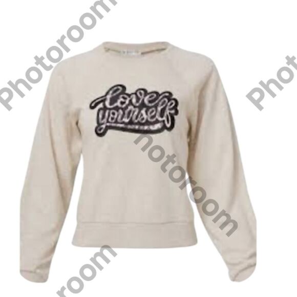 VENUS Womens Love Yourself Sweatshirts, Off White, Size Large, New with bag - Picture 2 of 8